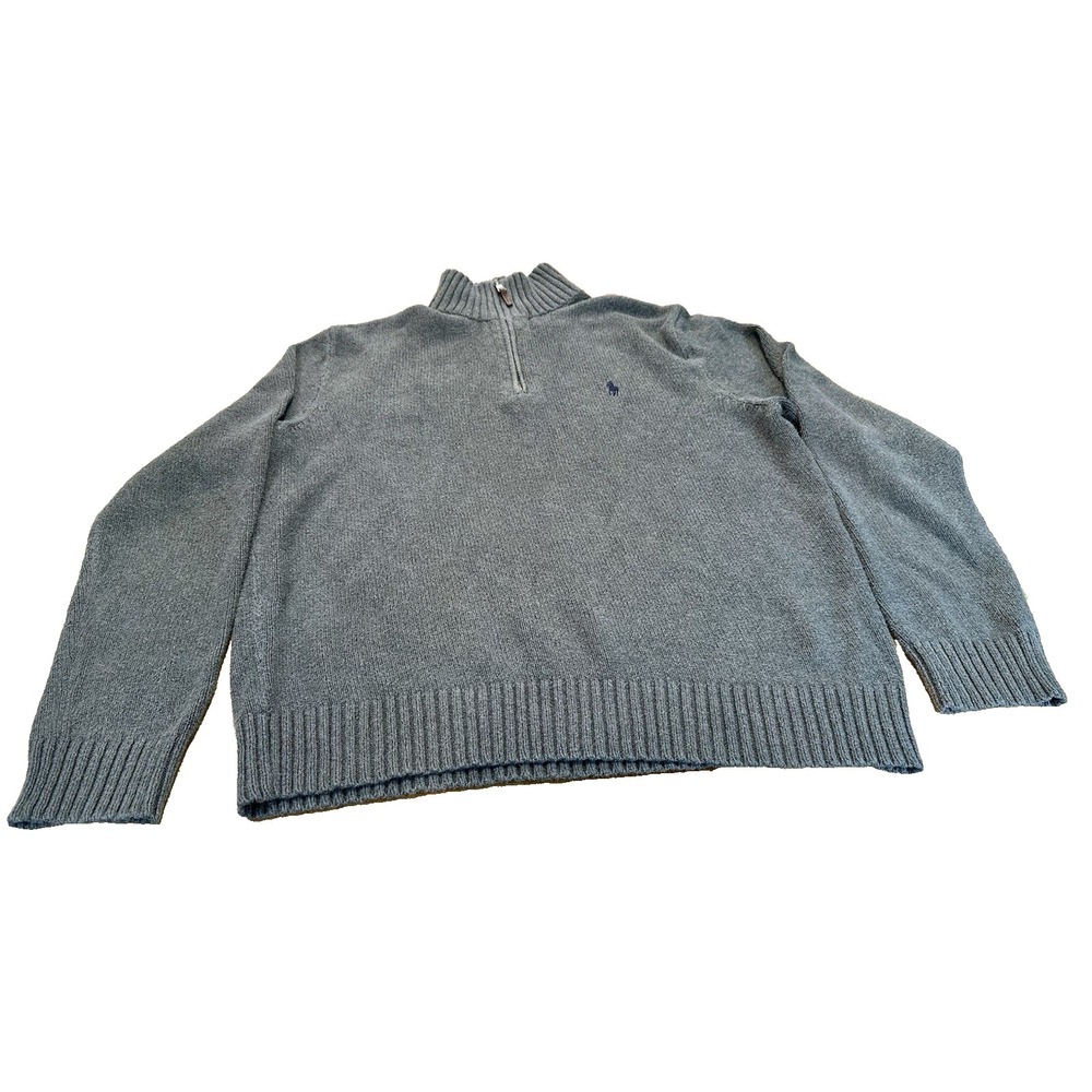 Polo Ralph Lauren Sweater Mens Quarter Zip Pullover‎ 100% Cotton Size M